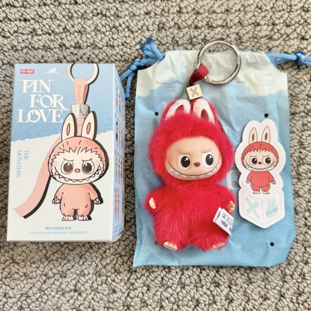 💗 Authentic POP MART THE MONSTERS Pin For Love Red Mini Labubu X – US Ship